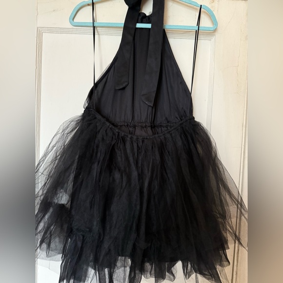 AKIRA Black Halter Ballerina Backless Tulle Dress - Picture 3 of 11
